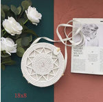 Round Straw Shoulder Bag