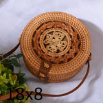 Round Straw Shoulder Bag