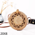 Round Straw Shoulder Bag