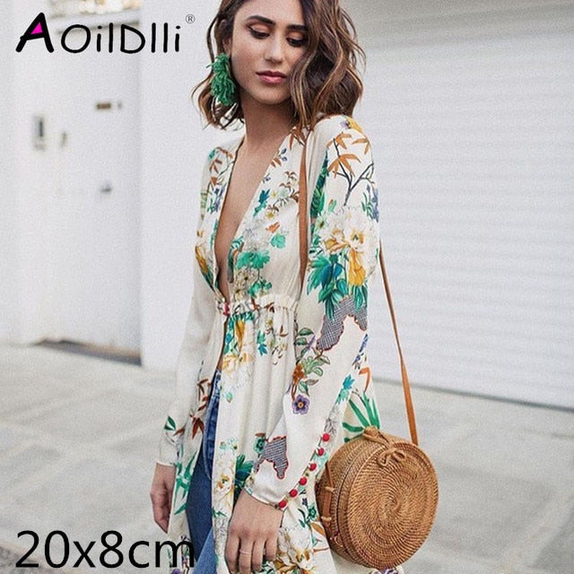 Round Straw Shoulder Bag