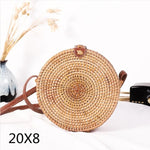 Round Straw Shoulder Bag