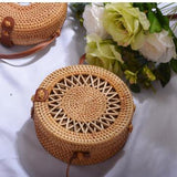 Round Straw Shoulder Bag
