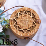 Round Straw Shoulder Bag