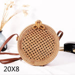 Round Straw Shoulder Bag