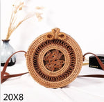Round Straw Shoulder Bag
