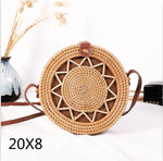 Round Straw Shoulder Bag