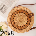 Round Straw Shoulder Bag