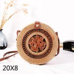 Round Straw Shoulder Bag