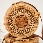 Round Straw Shoulder Bag