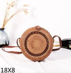 Round Straw Shoulder Bag