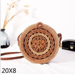 Round Straw Shoulder Bag