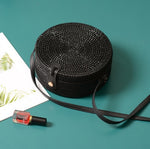 Round Straw Shoulder Bag
