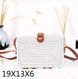 Round Straw Shoulder Bag
