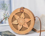 Round Straw Shoulder Bag