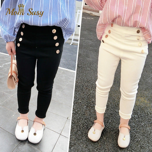 Girl's Elastic Jean Pants