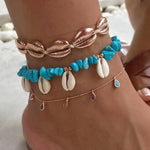 Layered Pendant Chain Ankle Bracelet ( 18 Designs)