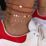 Layered Pendant Chain Ankle Bracelet ( 18 Designs)