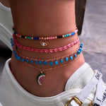 Layered Pendant Chain Ankle Bracelet ( 18 Designs)