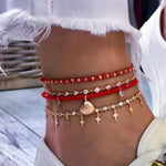 Layered Pendant Chain Ankle Bracelet ( 18 Designs)