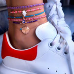 Layered Pendant Chain Ankle Bracelet ( 18 Designs)