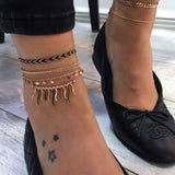 Layered Pendant Chain Ankle Bracelet ( 18 Designs)