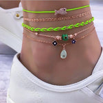 Layered Pendant Chain Ankle Bracelet ( 18 Designs)