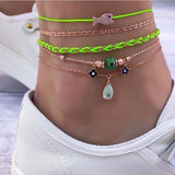 Layered Pendant Chain Ankle Bracelet ( 18 Designs)