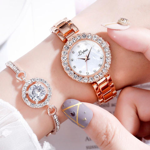 Geometric Luxury Bracelet And Watch Set