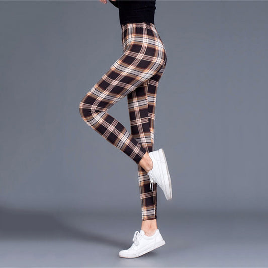 Plaid Push Up Leggings
