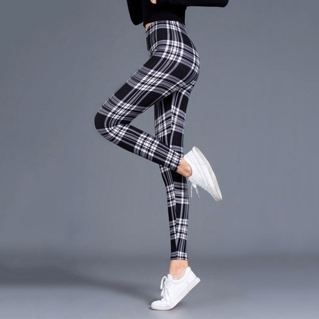 Plaid Push Up Leggings