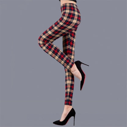 Plaid Push Up Leggings