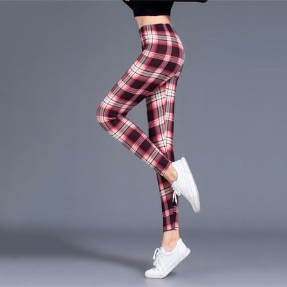 Plaid Push Up Leggings