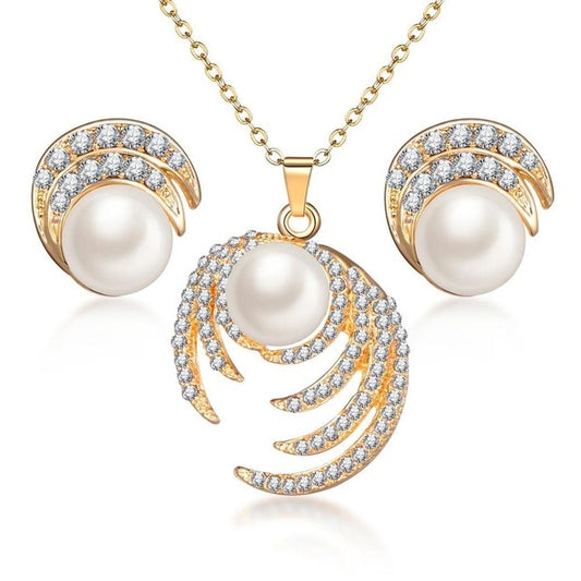 Classy Sparking Crystal Jewelry Set