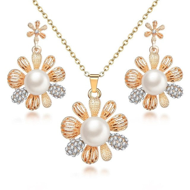 Classy Sparking Crystal Jewelry Set