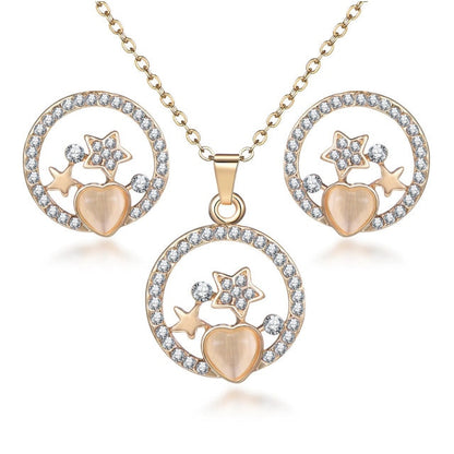 Classy Sparking Crystal Jewelry Set