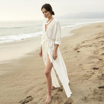 Leaf Print Bikini Beach Cover Up