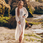 Leaf Print Bikini Beach Cover Up