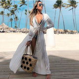 Leaf Print Bikini Beach Cover Up