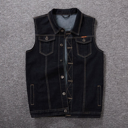 Cotton Denim Sleeveless Jacket Vest