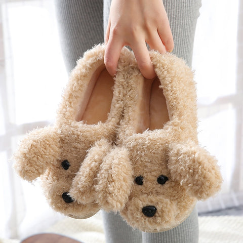 Cute Lucky Dog Anime Home Slippers Women