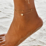 3 Piece Gold Color Chain Anklets