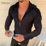 Solid Casual Hoodie Zipper T Shirt