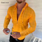Solid Casual Hoodie Zipper T Shirt