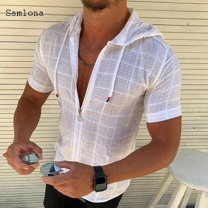 Solid Casual Hoodie Zipper T Shirt
