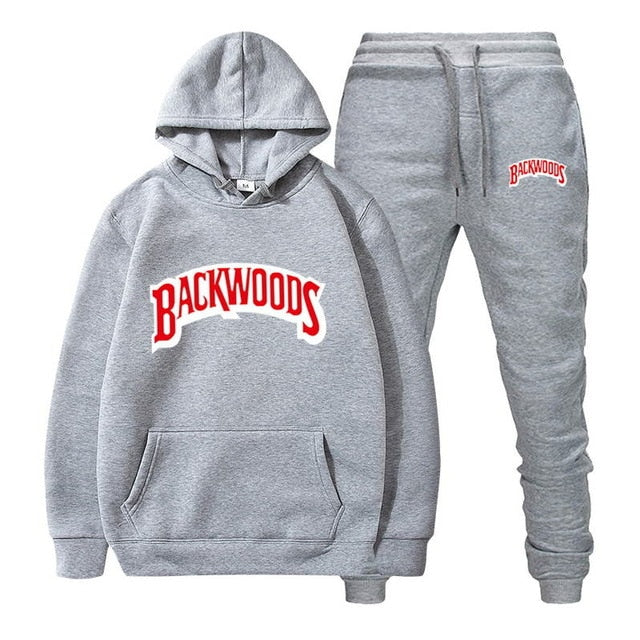 Men's Set Fleece Hoodie Pant Thick Warm Tracksuit Sportswear Hooded Track