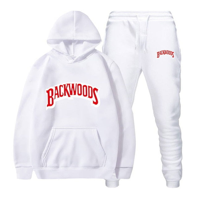 Men's Set Fleece Hoodie Pant Thick Warm Tracksuit Sportswear Hooded Track