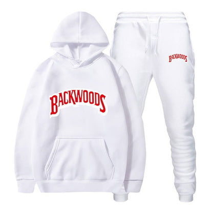 Men's Set Fleece Hoodie Pant Thick Warm Tracksuit Sportswear Hooded Track