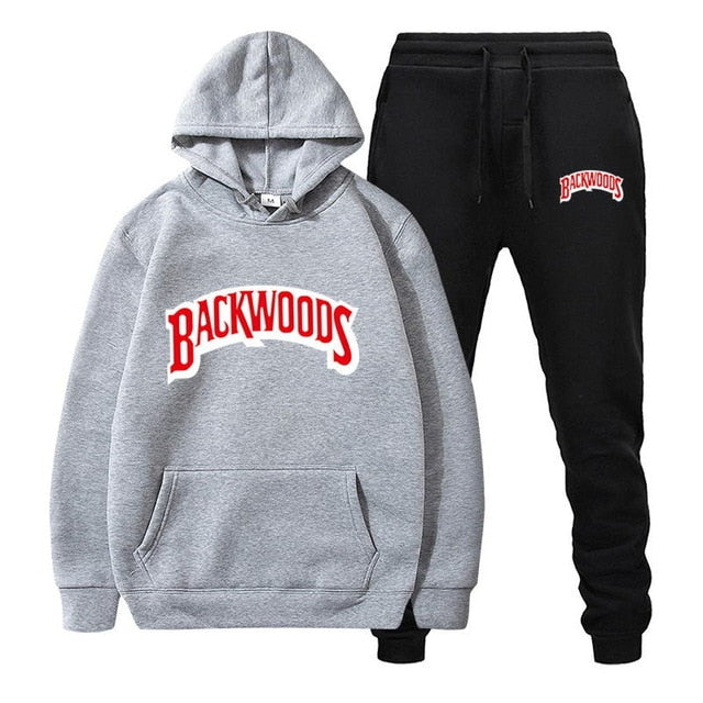 Men's Set Fleece Hoodie Pant Thick Warm Tracksuit Sportswear Hooded Track
