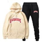 Men's Set Fleece Hoodie Pant Thick Warm Tracksuit Sportswear Hooded Track