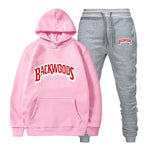 Men's Set Fleece Hoodie Pant Thick Warm Tracksuit Sportswear Hooded Track
